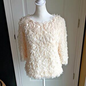 SHAGGY Large SEQUIN KNIT TOP By GREIGE